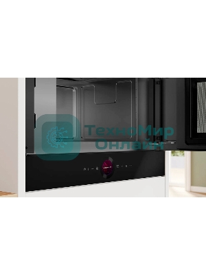 Встраиваемая микроволновая печь Bosch BFR7221B1 900Вт, 5 режимов, инвертер, 21 л, черный, петли справа