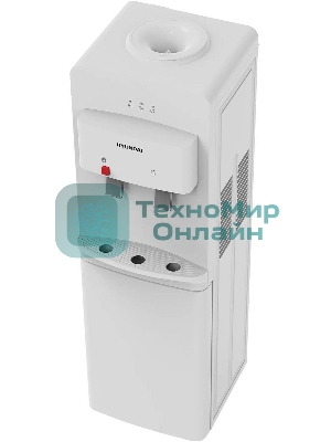 Кулер для воды Hyundai H-WD1327E, верхняя загрузка, нагрев 95 °С, охлаждение 10 °С, белый