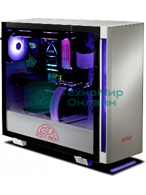 Компьютерный корпус XPG INVADER-WHITECOLOR BOXWORLDWIDE (ATX, подсветка ARGb, 2 вентилятора 120мм, стеклянная боковая панель,белый)