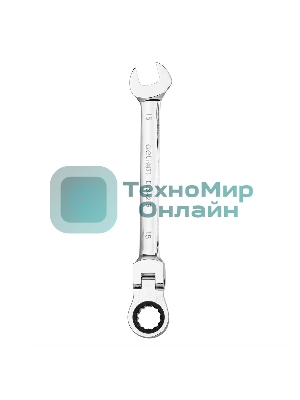 Набор комбинированных шарнирных ключей с трещоткой 8 шт Deli DL140208T Спецификация: 8,10,12,13,14,15,17,19мм. Сталь 40 Cr. Трещетка 50BV30 72Т.