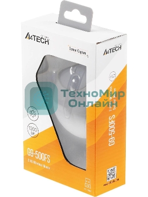 Мышь беспроводная A4Tech G9-500FS черный, 1200 dpi, радиоканал, USB, кнопки - 4