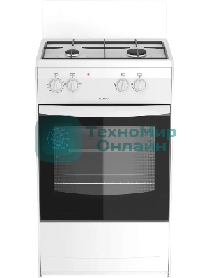 Плита комбинированная Darina S KM 521 300 W белый/черный, конфорок 2 шт, духовка 45 л, 50 см x 85 см x 45 см