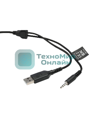 Гарнитура Bloody G230P чёрный, проводная, USB, подсветка