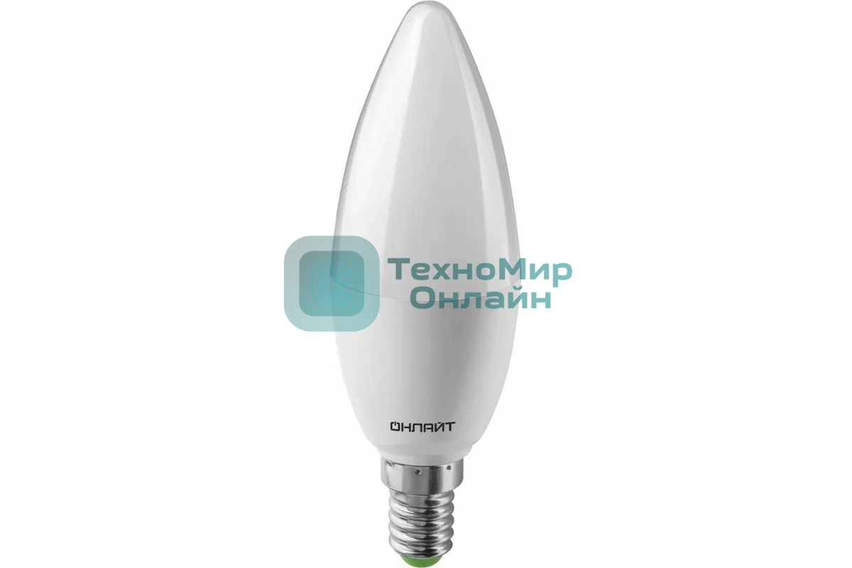Лампа светодиодная ОНЛАЙТ 61958 OLL-C37-10-230-6.5K-E14-FR