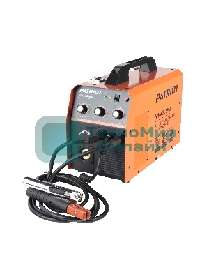 Полуавтомат сварочный инверторный PATRIOT WMA 205MQ MIG/MAG/MMA, полуавтоматическая сварка в среде газа (MIG/MAG) стальной и флюсовой проволокой 0.6/0.8 мм, сварка электродом (MMA) до 4мм, сварочный ток в режиме MIG: 40-200А; сварочный ток в режиме MMA: 40-200А; ПВ при макс. токе: 60%