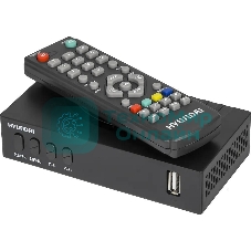 Приставка для цифрового ТВ Hyundai H-DVB440 черный, DVB-T2, DVB-T, DVB-C, HDMI, USB 2.0 x2