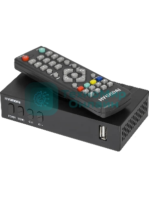 Приставка для цифрового ТВ Hyundai H-DVB440 черный, DVB-T2, DVB-T, DVB-C, HDMI, USB 2.0 x2