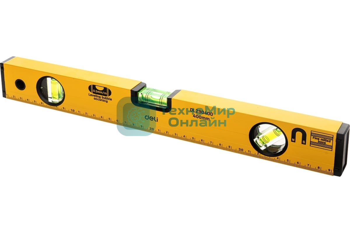 Строительный уровень Deli DL290400 400мм Алюминиевый сплав.