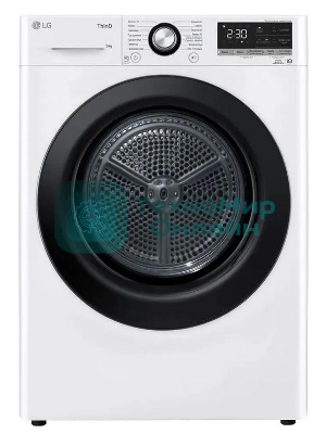 Сушильная машина LG DC90V3V6W белый, 9 кг, сушка - тепловой насос, программ - 14, 60 x 85 x 66 см