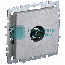 Розетка телевизионная оконечная IEK Brite РТВ11-0-БрА (BR-A10-O-K47) алюминий