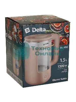 Чайник электрический Delta DL-1112 бежевый