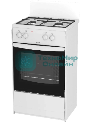 Плита комбинированная Darina S KM 521 300 W белый/черный, конфорок 2 шт, духовка 45 л, 50 см x 85 см x 45 см