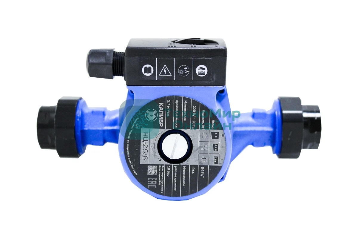 Насос циркуляционный КАЛИБР НЦ-25/690-60-40 Вт. 2.4м3/час.6м. 1.5