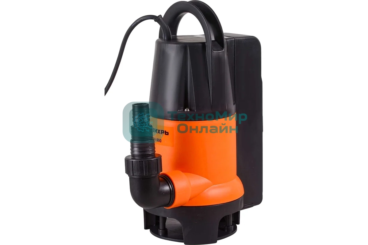 Дренажный насос Вихрь ДН-900 68/2/3900 вт, глуб-8 м, max-15,5 м/час, частицы-35 мм
