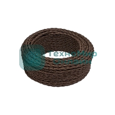 Провод ретро Bironi B1-424-72-150 2х1.5 матовый коричневый (уп. 150 м).