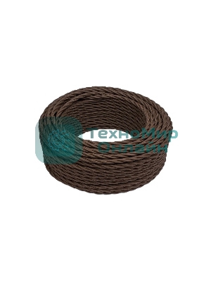 Провод ретро Bironi B1-424-72-150 2х1.5 матовый коричневый (уп. 150 м).