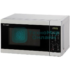 Микроволновая печь Sharp R-2800RSL серебристый, 20 л, 800 Вт, переключатели - сенсор