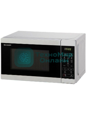 Микроволновая печь Sharp R-2800RSL серебристый, 20 л, 800 Вт, переключатели - сенсор