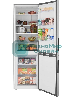 Холодильник Haier CEF535ASD серебристый двухкамерный, 241/105л, морозилка снизу, No Frost