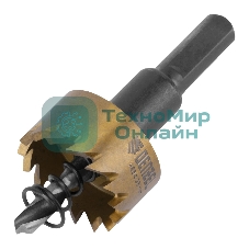 Коронка по металлу Denzel HSS, 26 мм, нитридтитановое покрытие