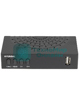 Приставка для цифрового ТВ Hyundai H-DVB440 черный, DVB-T2, DVB-T, DVB-C, HDMI, USB 2.0 x2