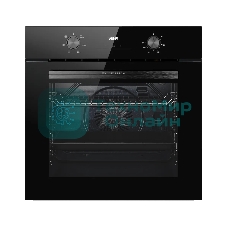 Духовой шкаф Kuppersberg HO 606 P Black line, High-Tech, 78 л, поворотное управление, утапливаемые переключатели, дисплей, таймер, 6 режимов, макс. температура 310 градусов, телескопические направляющие (на 1 уровень), цвет черный, цвет фурнитуры черный