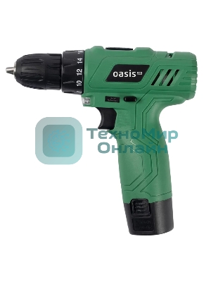 Дрель-шуруповерт Oasis AV-12 Eco, 12 В, 1,3 Ач, 24Нм, щеточный