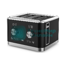 Тостер BQ T4000 Black-Steel, Мощность 1600 Вт, 7 степеней поджаривания