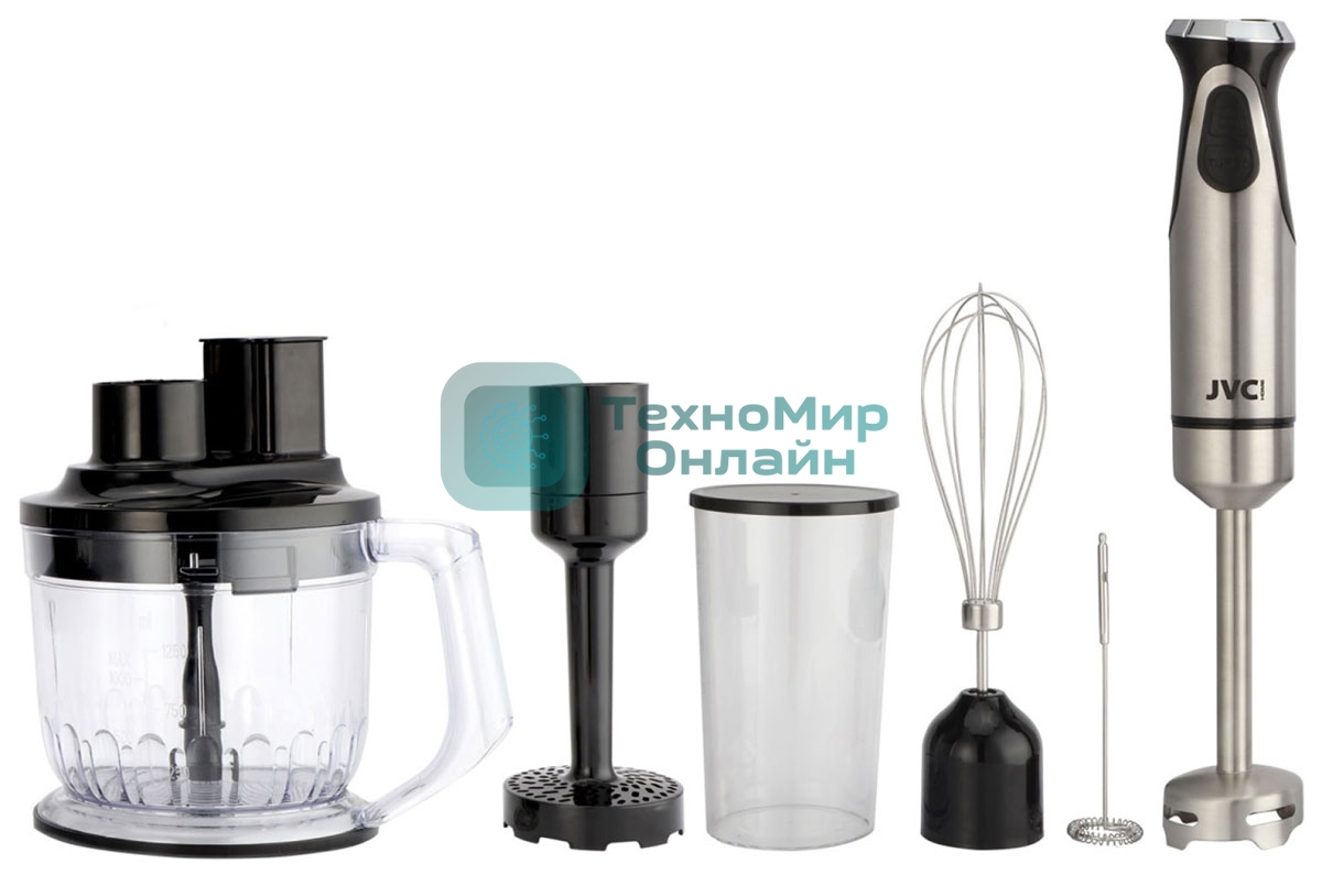 Блендер погружной JVC JK-HB5140 1500 Вт, серебристый/черный