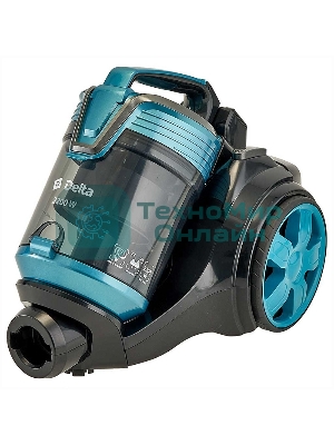 Пылесос DELTA DL-0852 черный/бирюзовый, 350/2200 Вт, уборка сухая, пылесборник контейнер, 4 л