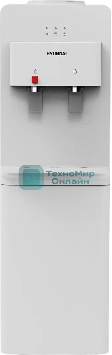 Кулер для воды Hyundai H-WD1327E, верхняя загрузка, нагрев 95 °С, охлаждение 10 °С, белый