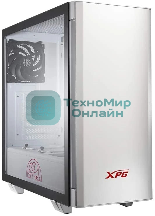 Компьютерный корпус XPG INVADER-WHITECOLOR BOXWORLDWIDE (ATX, подсветка ARGb, 2 вентилятора 120мм, стеклянная боковая панель,белый)