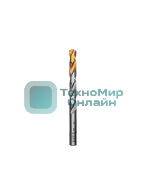 Сверло спиральное по металлу Denzel 12 x 151мм, Р6М5, Golden Tip
