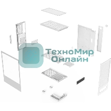 Компьютерный корпус ACD Citadel 108DW ATX, Type-C + 2 X USB ports + HD audio combo, Mesh, TG, белый