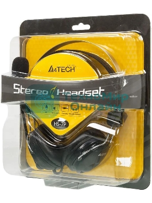 Гарнитура A4Tech HS-7P чёрный, проводная