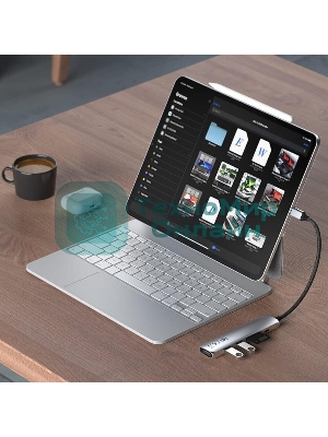 Док-станция Satechi ST-P6SS, USB Type-C, USB Type-C/HDMI/2xUSB Type-A/SD/microSD, USB Type-C