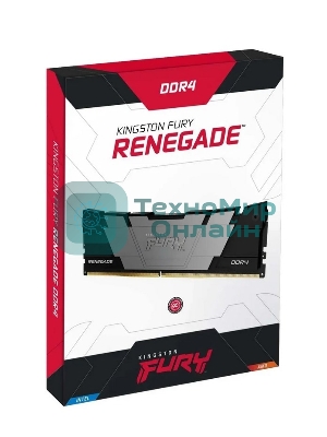 Оперативная память Kingston Fury Renegade, DDR4, 64GB (2x32 GB), 3200 MHz, CL16, DIMM, с радиатором, черный