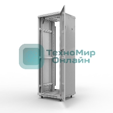 Шкаф серверный NTSS Премиум NTSS-R47U60100GS, напольный 47U 600x1000мм пер.дв.стекл металл 900кг серый 2210мм IP20