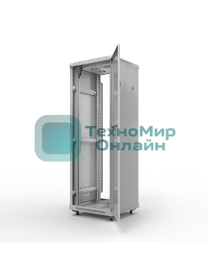 Шкаф серверный NTSS Премиум NTSS-R47U60100GS, напольный 47U 600x1000мм пер.дв.стекл металл 900кг серый 2210мм IP20