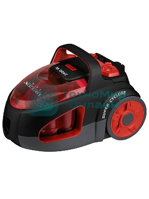 Пылесос Delta LUX DL-0846 черный/красный, 420/2400Вт, уборка сухая, пылесборник контейнер 2 л