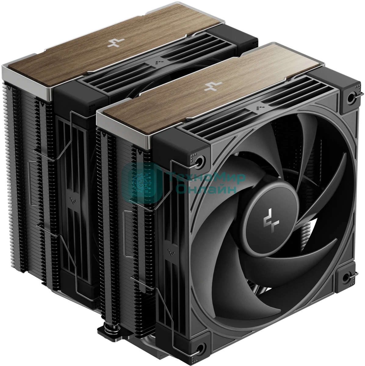 Кулер для процессора DEEPCOOL AK620 G2 LGA1851/1700/1200/115X/AM5/AM4 (8шт/кор, TDP 260W, PWM, DUAL Fan 120мм, 6 тепл. трубок, Copper Base, Wood-grain top cover, черный) RET (R-AK620G2-BKNNMN-GJD)