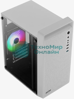 Корпус mATX AeroCool CS-109-G-WT-v1 4711099472383 белый, без БП, USB 3.0, 2*USB 2.0, HD Audio