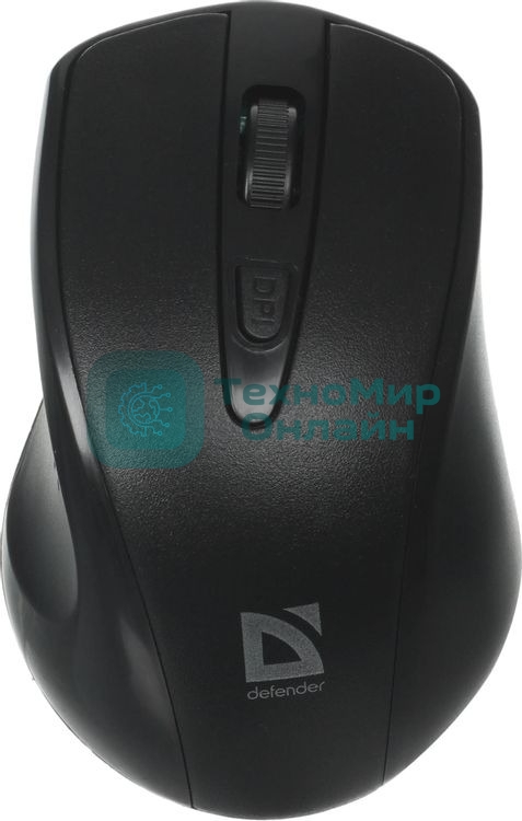 Мышь беспроводная Defender Datum MM-265 черный, 1600 dpi, радиоканал, USB, кнопки - 4