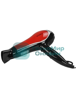 Фен SUPRA PHS-2206L черный/красный, 2200 Вт, ионизация