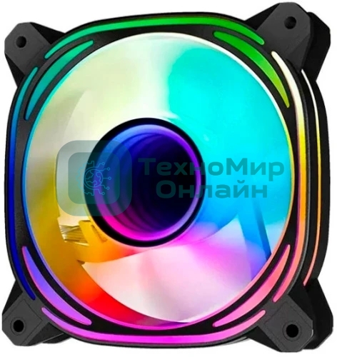 Вентилятор для корпуса Eurocase EU-FN120ARGB_8+16 BL YF1208A Black,120 ARGB fan 3pin+AURA 5V3pin female and male connector with brown box,3pcs in big
