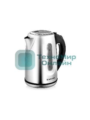 Чайник электрический BRAYER BR1014, 2200 Вт, 1.7 л, нержав.сталь, индикат. уровн. воды, автоотключ