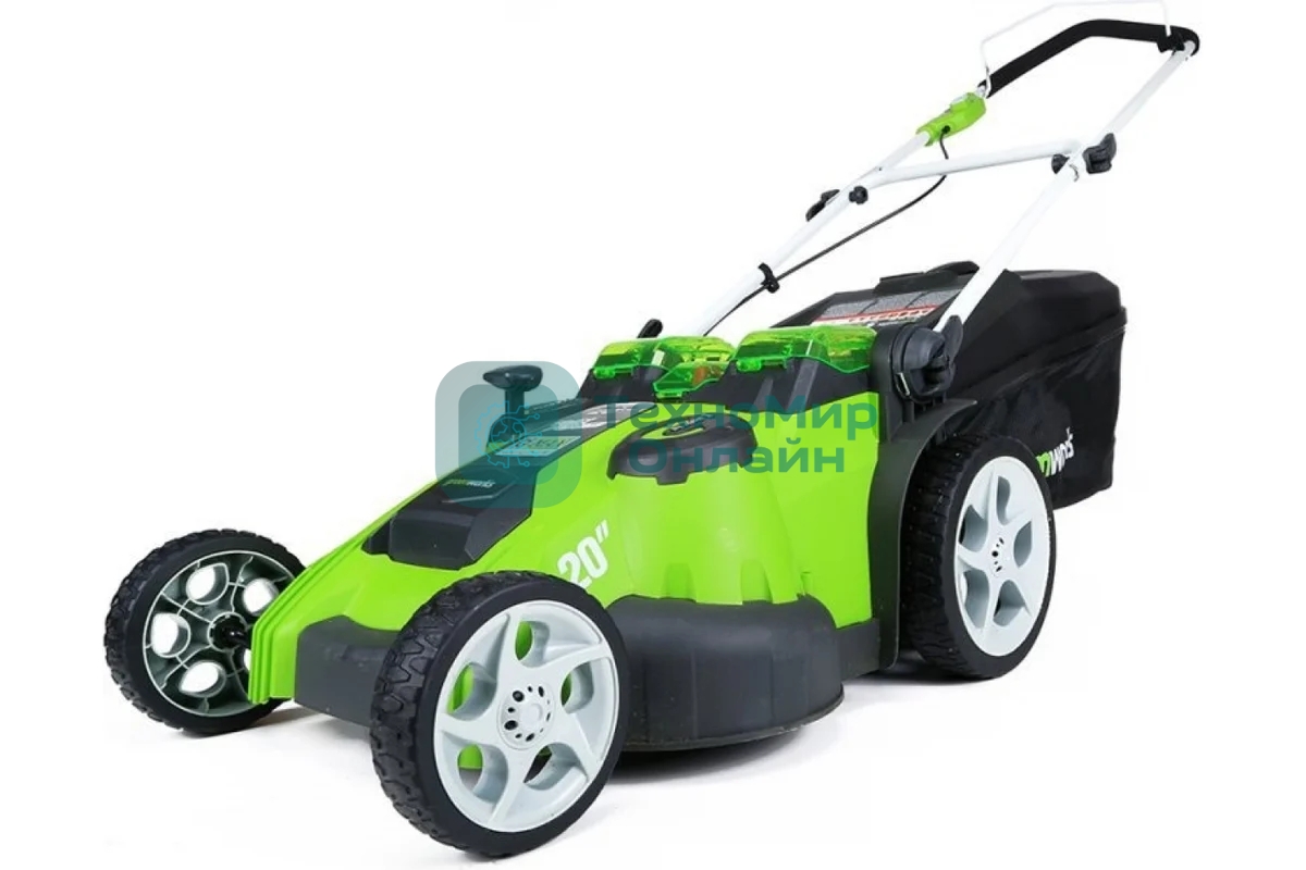 Газонокосилка аккумуляторная GreenWorks G40LM49DB, TwinForce, 40V, 49 см, без АКБ и ЗУ (2500207)