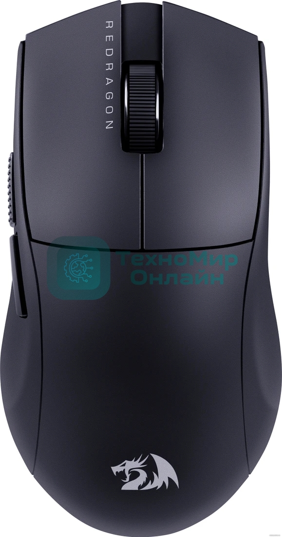 Мышь беспроводная Defender Redragon K1ng 4K Pro черный, 26000 dpi, радиоканал, Bluetooth, USB, кнопки - 5