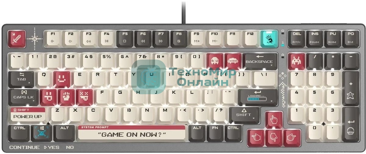 Клавиатура A4Tech Bloody S98 Pixels Red проводная USB серый/бежевый