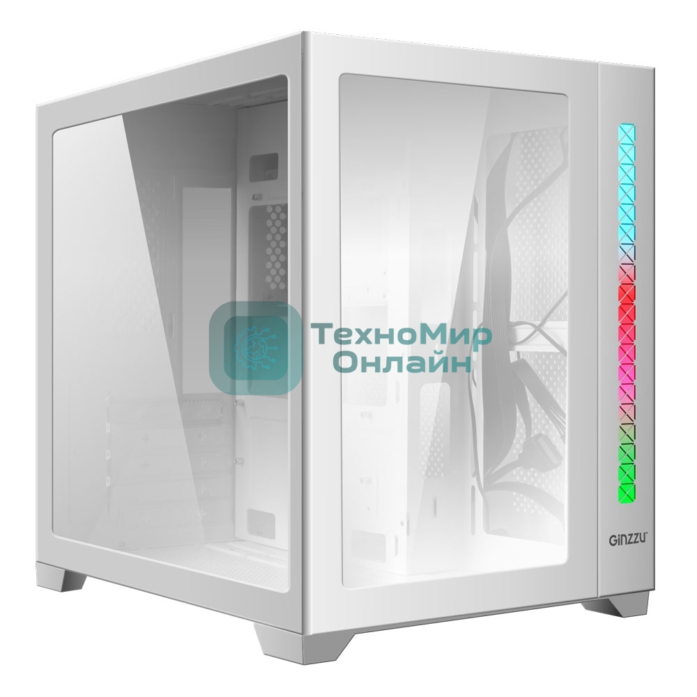 Компьютерный корпус Ginzzu V400 RGb белый